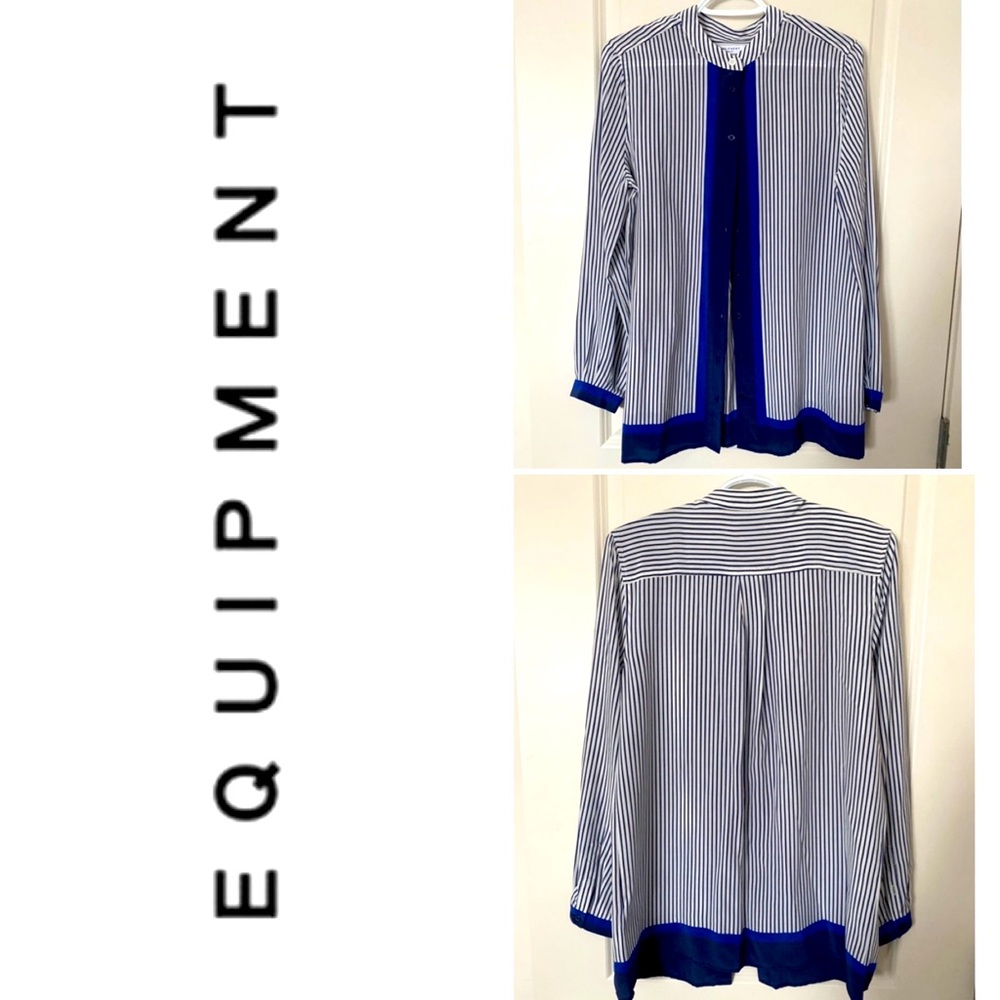 COPY - 🖊💙EQUIPMENT SILK PINSTRIPE BUTTON DOWN BLOUSE MINT LIKE NEW COND💙